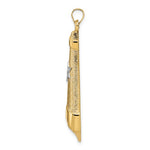 Ladda upp bild till gallerivisning, 14k Yellow White Gold Two Tone Mezuzah Scroll Star of David Pendant Charm