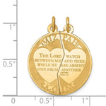 Lade das Bild in den Galerie-Viewer, 14k Yellow Gold Mizpah Coin 2 Piece Break Apart Pendant Charm