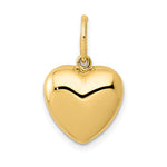 이미지를 갤러리 뷰어에 로드 , 14k Yellow Gold Puffed Heart 3D Small Pendant Charm