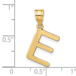 Kép betöltése a galériamegjelenítőbe: 14K Yellow Gold Uppercase Initial Letter E Block Alphabet Pendant Charm