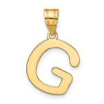 Ladda upp bild till gallerivisning, 14K Yellow Gold Uppercase Initial Letter G Block Alphabet Pendant Charm