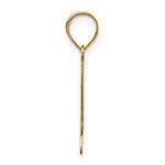 Ladda upp bild till gallerivisning, 14K Yellow Gold Uppercase Initial Letter H Block Alphabet Pendant Charm