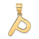 Загрузить изображение в средство просмотра галереи, 14K Yellow Gold Uppercase Initial Letter P Block Alphabet Pendant Charm