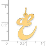 Charger l'image dans la galerie, 14K Yellow Gold Initial Letter E Cursive Script Alphabet Pendant Charm
