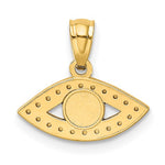 Lade das Bild in den Galerie-Viewer, 14K Yellow Gold Enamel Diamond Cut Eye Pendant Charm