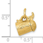 將圖片載入圖庫檢視器 14k Yellow Gold Beer Stein Moveable 3D Pendant Charm