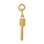 Φόρτωση εικόνας στο εργαλείο προβολής Συλλογής, 14k Yellow Gold Rhodium Pistol Revolver Gun 3D Pendant Charm