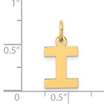 Kép betöltése a galériamegjelenítőbe: 14K Yellow Gold Uppercase Initial Letter I Block Alphabet Pendant Charm
