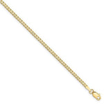 画像をギャラリービューアに読み込む, 14k Yellow Gold 2.2mm Beveled Curb Link Bracelet Anklet Necklace Pendant Chain