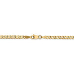 이미지를 갤러리 뷰어에 로드 , 14k Yellow Gold 2.9mm Beveled Curb Link Bracelet Anklet Necklace Pendant Chain