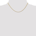 Afbeelding in Gallery-weergave laden, 14K Yellow Gold 1.55mm Cable Rope Bracelet Anklet Choker Necklace Pendant Chain