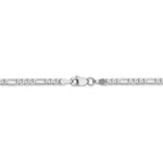 Lataa kuva Galleria-katseluun, 14K White Gold 2.75mm Figaro Bracelet Anklet Choker Necklace Pendant Chain