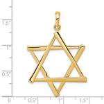 Ladda upp bild till gallerivisning, 14k Yellow Gold Star of David Pendant Charm