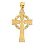 Carica l'immagine nel visualizzatore di Gallery, 14k Yellow Gold Celtic Cross Pendant Charm