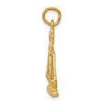 画像をギャラリービューアに読み込む, 14k yellow gold scales of justice open back pendant charm