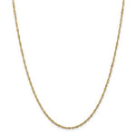 Load image into Gallery viewer, 14k Yellow Gold 1.70mm Singapore Twisted Bracelet Anklet Necklace Choker Pendant Chain