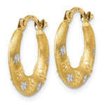 Afbeelding in Gallery-weergave laden, 14K Yellow Gold Two Tone Dragonfly Stars Hoop Earrings