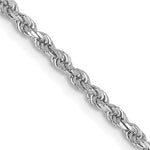 Lataa kuva Galleria-katseluun, 14k White Gold 2mm Diamond Cut Rope Bracelet Anklet Choker Necklace Pendant Chain