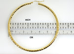 將圖片載入圖庫檢視器 14k yellow gold large diamond cut classic round hoop earrings 67mm x 3mm