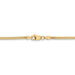 Lade das Bild in den Galerie-Viewer, 14K Yellow Gold 2mm Franco Bracelet Anklet Choker Necklace Pendant Chain