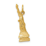Ladda upp bild till gallerivisning, 14k yellow gold new york statue liberty 3d pendant charm