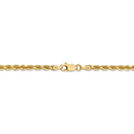 Kép betöltése a galériamegjelenítőbe: 14k Yellow Gold 3.25mm Diamond Cut Rope Bracelet Anklet Choker Necklace Pendant Chain