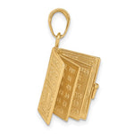 이미지를 갤러리 뷰어에 로드 , 14k Yellow Gold Lords Prayer Holy Bible Book Pendant Charm