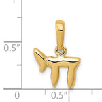 画像をギャラリービューアに読み込む, 14k Yellow Gold Chai Jewish Small Pendant Charm
