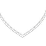 將圖片載入圖庫檢視器 sterling silver 4mm omega cubetto v shaped choker necklace chain with lobster clasp