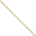 이미지를 갤러리 뷰어에 로드 , 14K Yellow Gold 1.5mm Rope Bracelet Anklet Choker Necklace Pendant Chain
