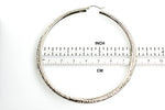 將圖片載入圖庫檢視器 14k white gold diamond cut classic round hoop earrings extra large diameter 80mm x 4mm