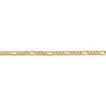 Lataa kuva Galleria-katseluun, 14K Yellow Gold 2.75mm Flat Figaro Bracelet Anklet Choker Necklace Pendant Chain