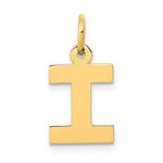 Kép betöltése a galériamegjelenítőbe: 14K Yellow Gold Uppercase Initial Letter I Block Alphabet Pendant Charm