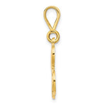 將圖片載入圖庫檢視器 14k yellow gold initial letter l cursive script alphabet filigree pendant charm