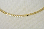 画像をギャラリービューアに読み込む, 14k Yellow Gold 2.2mm Beveled Curb Link Bracelet Anklet Necklace Pendant Chain