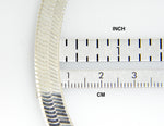 將圖片載入圖庫檢視器 sterling silver 8mm herringbone bracelet anklet choker necklace pendant chain