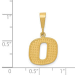 画像をギャラリービューアに読み込む, 14K Yellow Gold Uppercase Initial Letter O Block Alphabet Pendant Charm