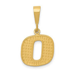 画像をギャラリービューアに読み込む, 14K Yellow Gold Uppercase Initial Letter O Block Alphabet Pendant Charm