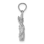 Carregar imagem no visualizador da galeria, 14k White Gold Snowman 3D Pendant Charm