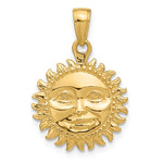 Carica l'immagine nel visualizzatore di Gallery, 14k Yellow Gold Sun Celestial 3D Pendant Charm
