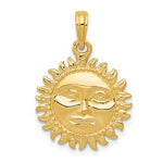 Carica l'immagine nel visualizzatore di Gallery, 14k Yellow Gold Sun Celestial 3D Pendant Charm