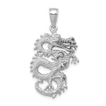 Загрузить изображение в средство просмотра галереи, 14k White Gold Dragon 3D Pendant Charm