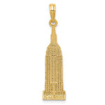 Kép betöltése a galériamegjelenítőbe: 14k yellow gold new york empire state flat pendant charm