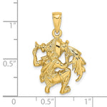 Cargar imagen en el visor de la galería, 14k Yellow Gold Aquarius Zodiac Horoscope Large Pendant Charm