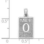 Load image into Gallery viewer, 14k White Gold Florida Key West Mile 0 Marker Travel Pendant Charm