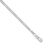 Lataa kuva Galleria-katseluun, 14K White Gold 2.75mm Figaro Bracelet Anklet Choker Necklace Pendant Chain