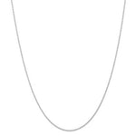將圖片載入圖庫檢視器 14k white gold 0.95mm cable rope necklace pendant chain