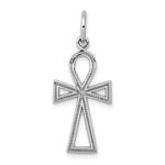 Lataa kuva Galleria-katseluun, 14k White Gold Ankh Cross Pendant Charm