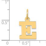 Kép betöltése a galériamegjelenítőbe: 14K Yellow Gold Uppercase Initial Letter E Block Alphabet Pendant Charm