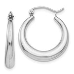 Afbeelding in Gallery-weergave laden, 14K White Gold Shrimp Classic Hoop Earrings